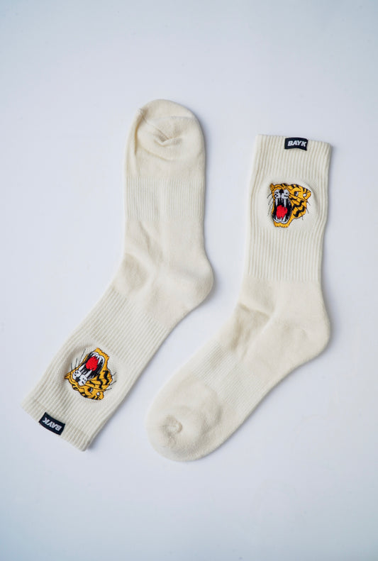 Tiger Embroidered Sock — Pola