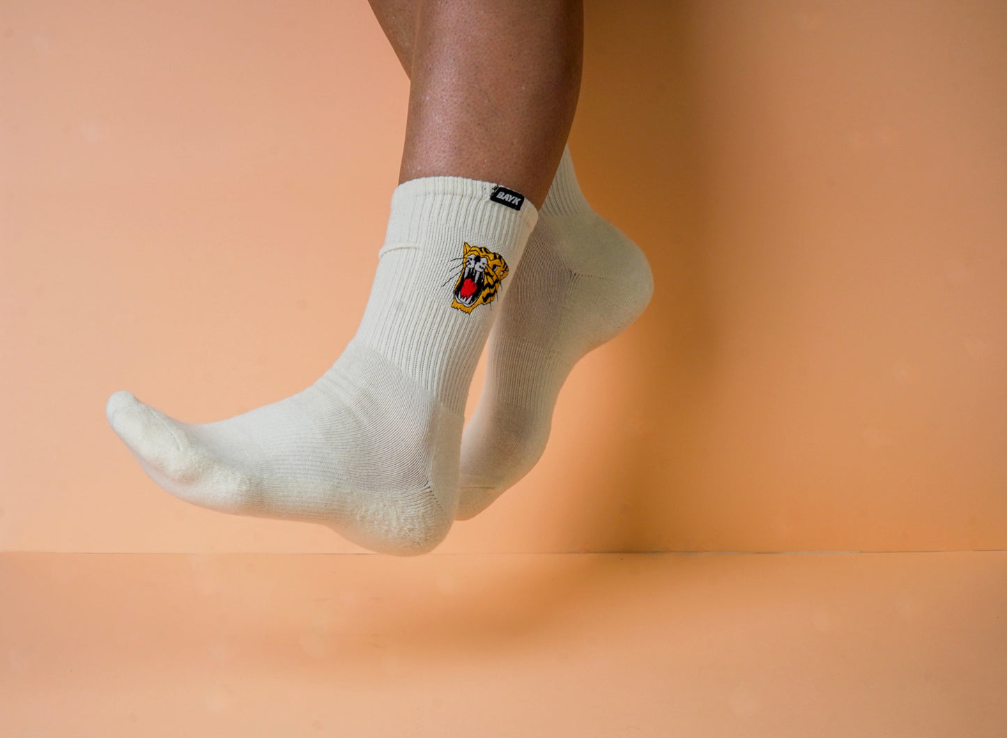 Tiger Embroidered Sock — Pola