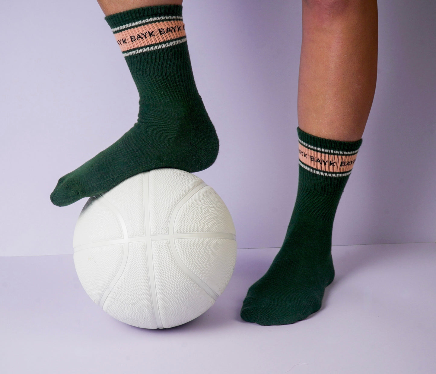 Striped Sock — Deep Green