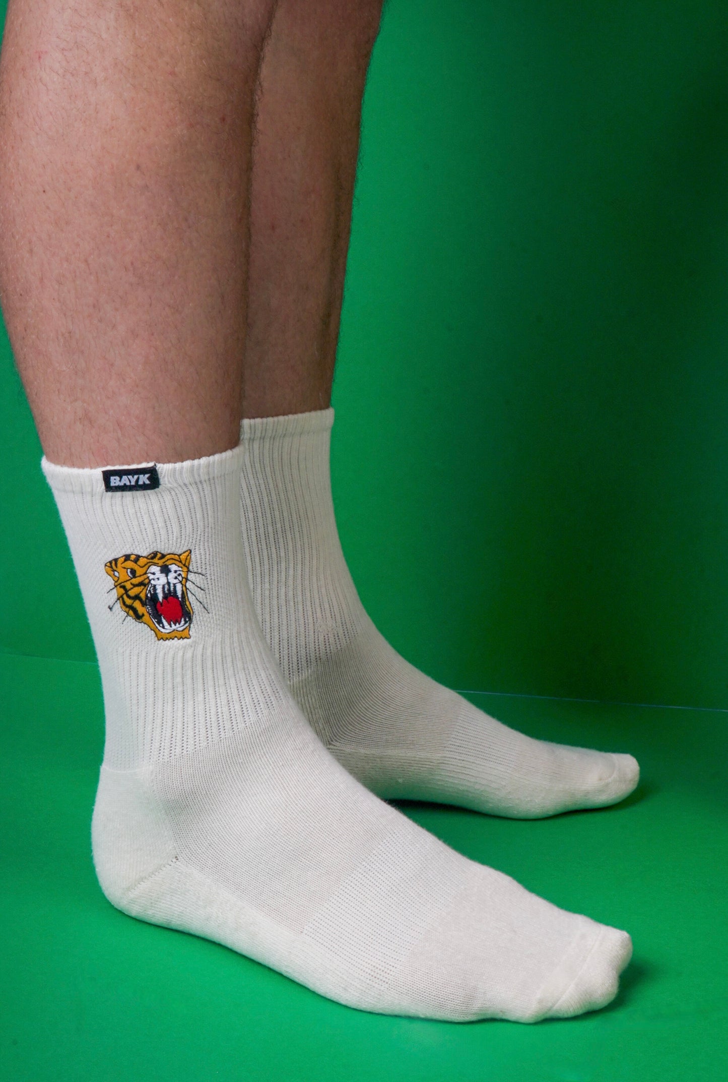 Tiger Embroidered Sock — Pola